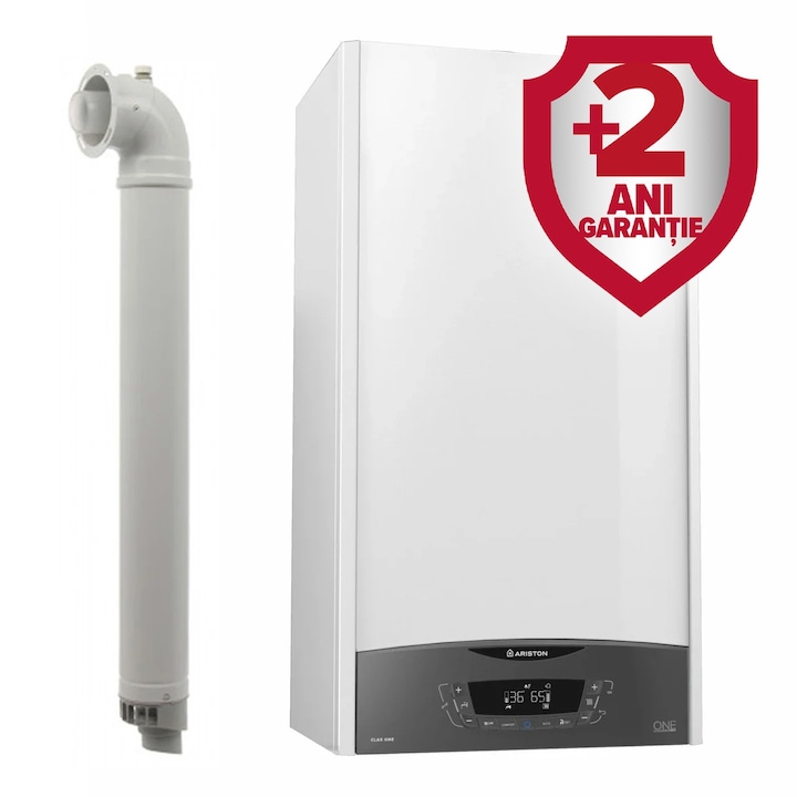 Centrala termica Ariston Clas One WIFI 24 kW, condensare, incalzire si ACM, Kit evacuare inclus, set cu extragarantie 2 ani