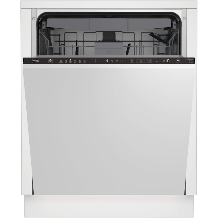 Masina de spalat vase incorporabila Beko BDIN36530, 15 seturi, 6 programe, AutoDoor Opening, Touch control, Indicator luminos podea, Clasa D, 60 cm