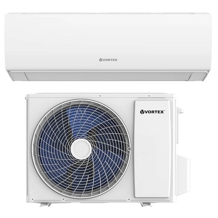 Aer conditionat VORTEX VAI1223HCW, 12000 BTU, A+++/A++, Wi-Fi, Inverter, Functie incalzire, Dezumidificare, iFeel, 4D Air, Filtru Carbon, kit instalare inclus, alb