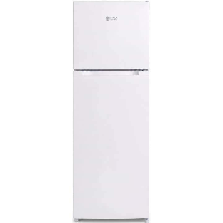Frigider cu doua usi LDK LF-261W, Capacitate 261 l, Less Frost, Termostat ajustabil, Iluminare LED, H 170 cm, Alb