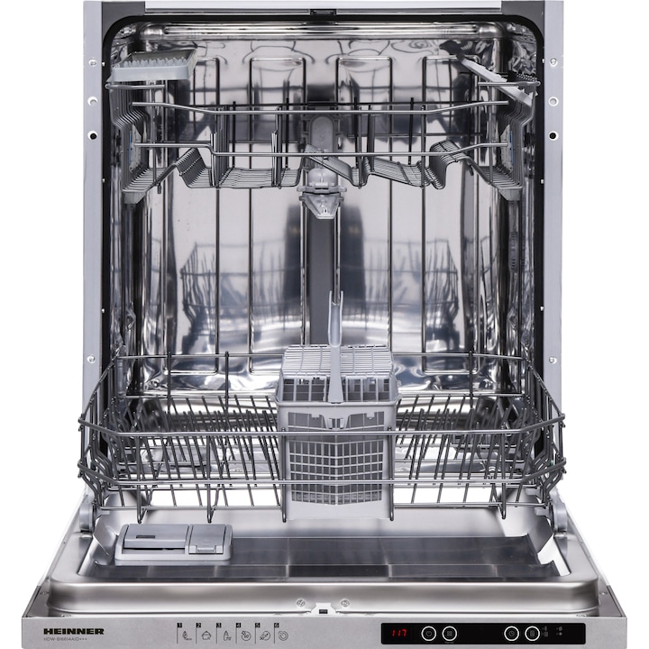 Masina de spalat vase incorporabila Heinner HDW-BI6614AID+++, 14 Seturi, 6 programe, Clasa D, Program Rapid 30’, Program Hygiene, 60 cm