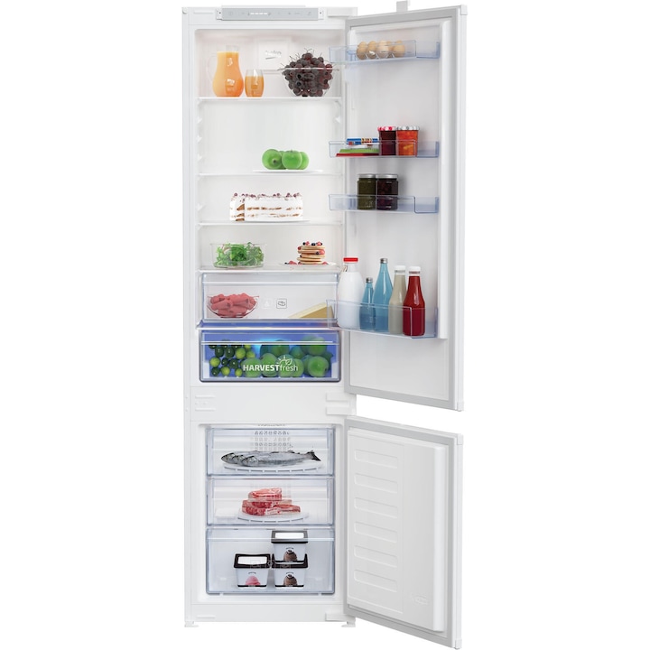 Combina frigorifica incorporabila Beko BCHA306E4SN, 289 l, No Frost, Harvestfresh, Compresor ProSmart Inverter, Clasa E, H 193.5 cm
