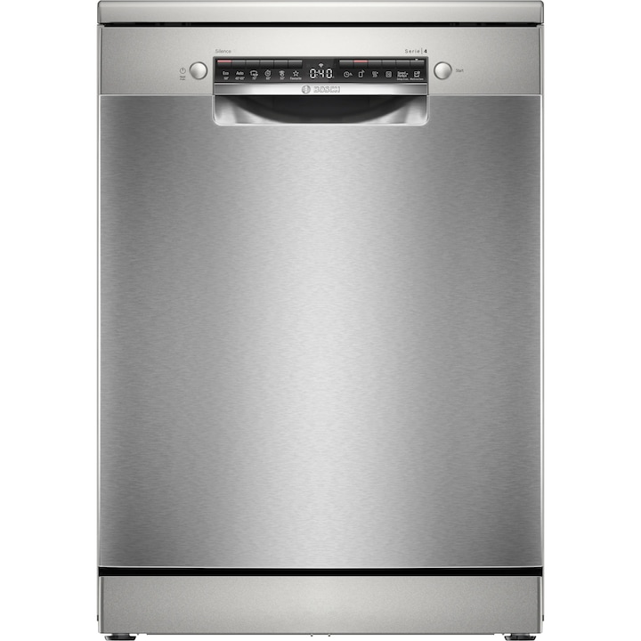 Masina de spalat vase Bosch SMS4HTI16E, 13 seturi, 6 programe, ExtraDry, Home Connect, EcoSilence Drive, Hygiene Plus, DosageAssist, Clasa C, 60 cm, Inox.