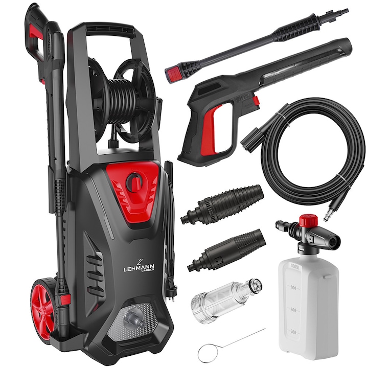 Aparat de spalat cu presiune, Lehmann Missouri BP, Alimentare La retea, 2200 W, 160/240 bar, 480 l/h, Negru/Portocaliu