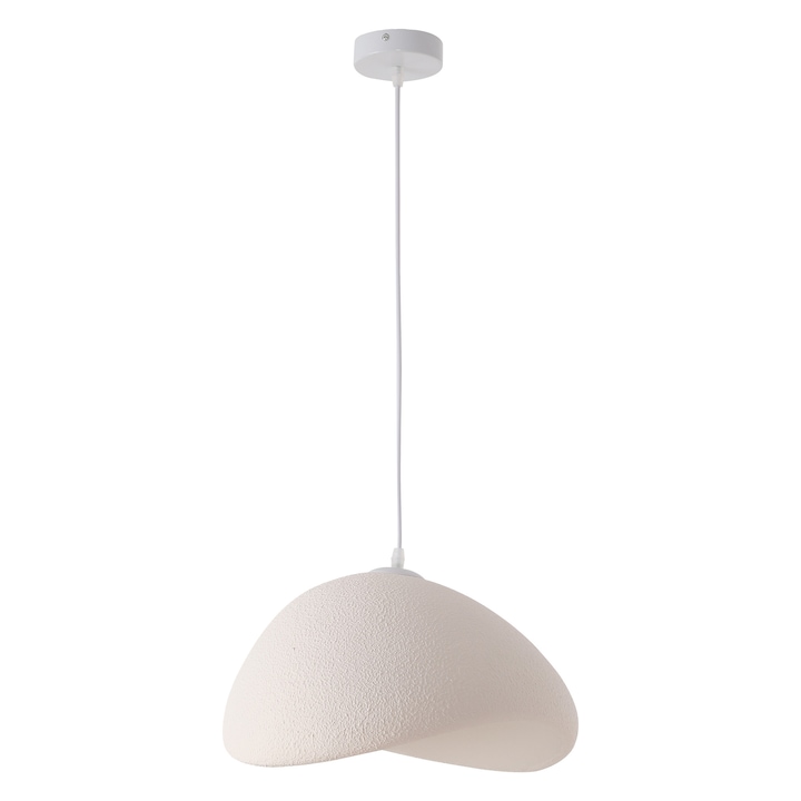 GAIA, Lampa suspendata, Stil wabi sabi, 1 x E27, Alb, Diameter: 40 cm