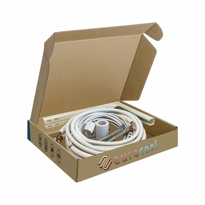 Kit de instalare pentru aparate de aer conditionat 9000-12000 BTU/h, COMPLET cu suporti inclusi