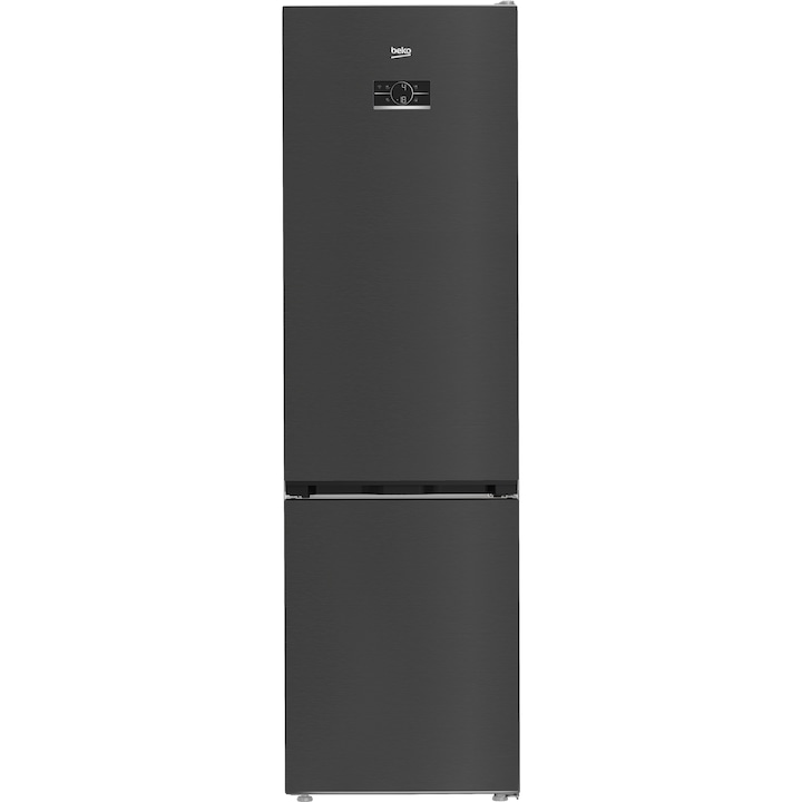 Combina frigorifica Beko B3RCNA415HXBR, No Frost, 415 l, Clasa D, Iluminare LED, AeroFLow, Functie congelare rapida, HarvestFresh, Dark Inox