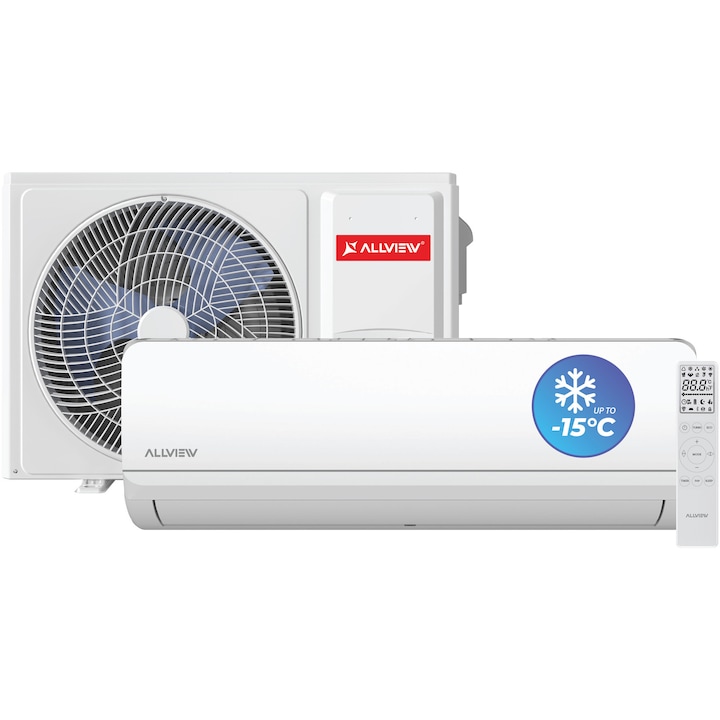 Aparat de aer conditionat Allview 18000 BTU WI-FI, Clasa A++/A+, kit instalare 3m, Sleep mode, Eco mode, Sensy 18, alb