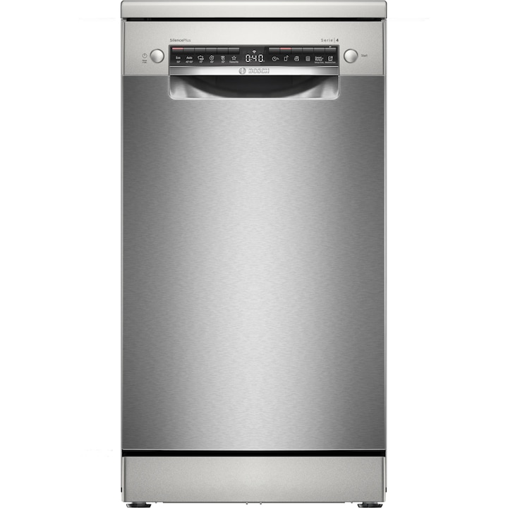 Masina de spalat vase Bosch SPS4EMI17E, 10 seturi, 6 programe, EfficientDry, EcoSilence Drive, Home Connect, DosageAssist, Clasa B, 45 cm, Inox.