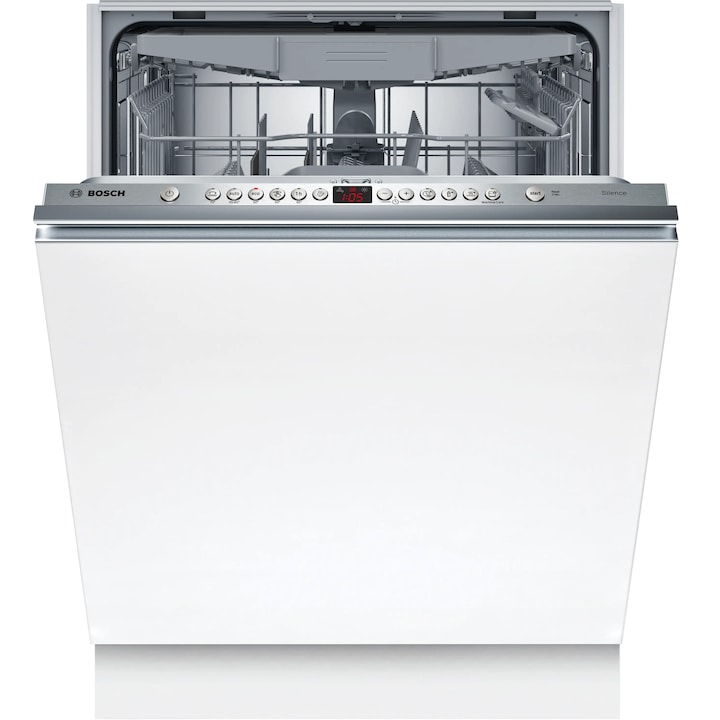 Masina de spalat vase incorporabila Bosch SMV46KX14E, 13 seturi, 6 programe, ExtraDry, InfoLight, EcoSilence Drive, DosageAssist, Functie Silence, Hygiene Plus, Clasa E, 60 cm