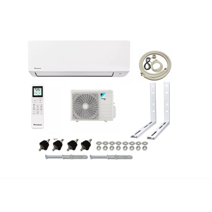 Aparat de aer conditionat Daikin Sensira Bluevolution FTXC50E-RXC50E 18000 BTU, inverter, WIFI, alb, kit complet montaj