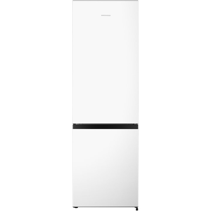 Combina frigorifica Heinner HC-HS269E++, 269 l, Clasa E, Control mecanic cu termostat ajustabil, Lumina led, 3 rafturi sticla frigider, 3 sertare congelator, H 180 cm, Alb.