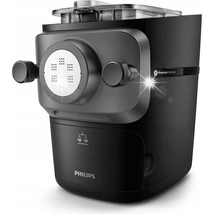 Masina de facut paste Philips HR2665/93, 8 forme, automata, negru, 32.7x22.9x32.2cm