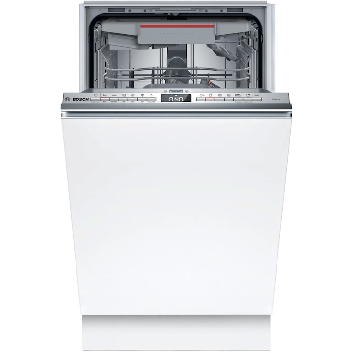 Masina de spalat vase incorporabila Bosch SPV4EMX62E, 10 seturi, 6 programe, EfficientDry, EcoSilence Drive, Home Connect, InfoLight, Clasa D, 45 cm
