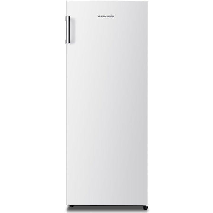 Congelator Heinner HFF-HS165E++, 165 l, Control mecanic cu termostat ajustabil, 5 compartimente - 4 sertare + 1 tavita, H 143.4 cm, Clasa E, Alb