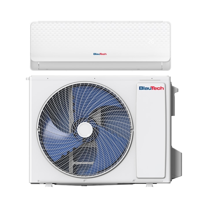 Aparat aer conditionat DC Inverter, Split, 18 000 BTU, A+++, WiFi, autocuratire, racire-incalzire, dezumidificare, silentios, design modern, BlauTech