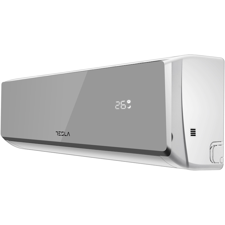 Aparat de aer conditionat Tesla 12000 BTU WIFI, Clasa A++, Functie incalzire, Functie Turbo, Flux Aer 3D, I Feel, Autocuratare, Timer, Filtru lavabil, Carcasa anti-rugina, Inverter, R32, TT34EX82SM-1232IAW, Argintiu