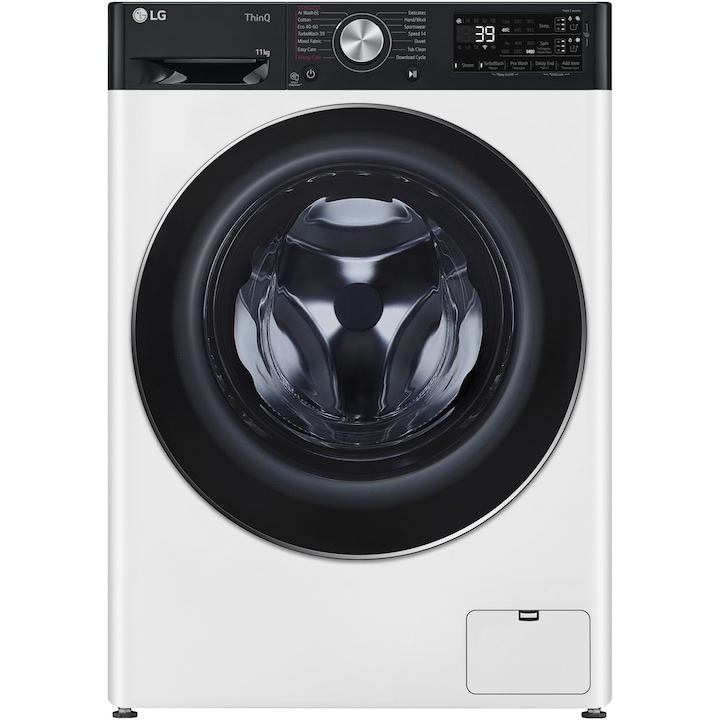 Masina de spalat rufe LG F4WR711S3HA, 11 kg, 1400 rpm, Clasa A, Motor AI Direct Drive, Auto Dose, WiFi, Smart Diagnosis, TurboWash, Alb