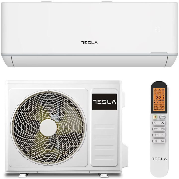 Aparat de aer conditionat Tesla Select TA36FFLL, 12000 BTU, A++ / A+, Wi-Fi, functie I Feel, kit instalare, alb