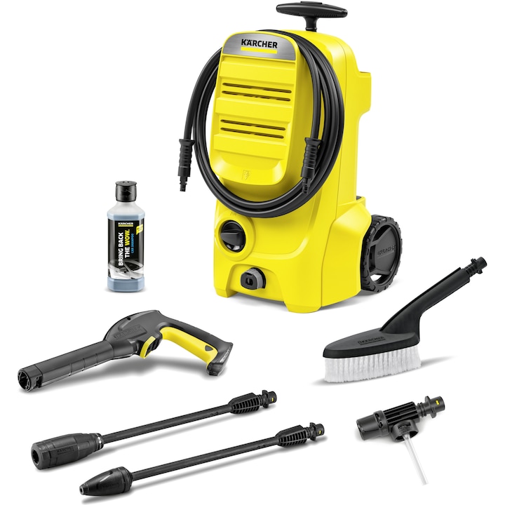 Aparat de spalat cu presiune Karcher K 3 Classic Car EU, 1600 W,motor universal, 120 bar, 380 l/h debit maxim, furtun presiune 6 m, contine Kit auto: perie de spalat, jet de spuma, agent de curatare, sampon auto, 0.5 l, pistol G 120 Q