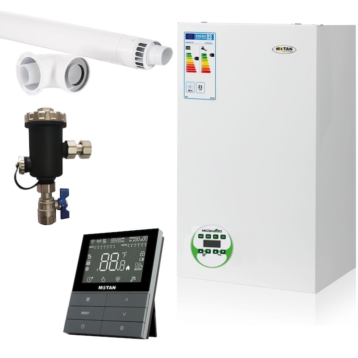 Set Centrala termica Motan MKDens 21/23kw + Termostat SMART + FIltru Antimagnetita