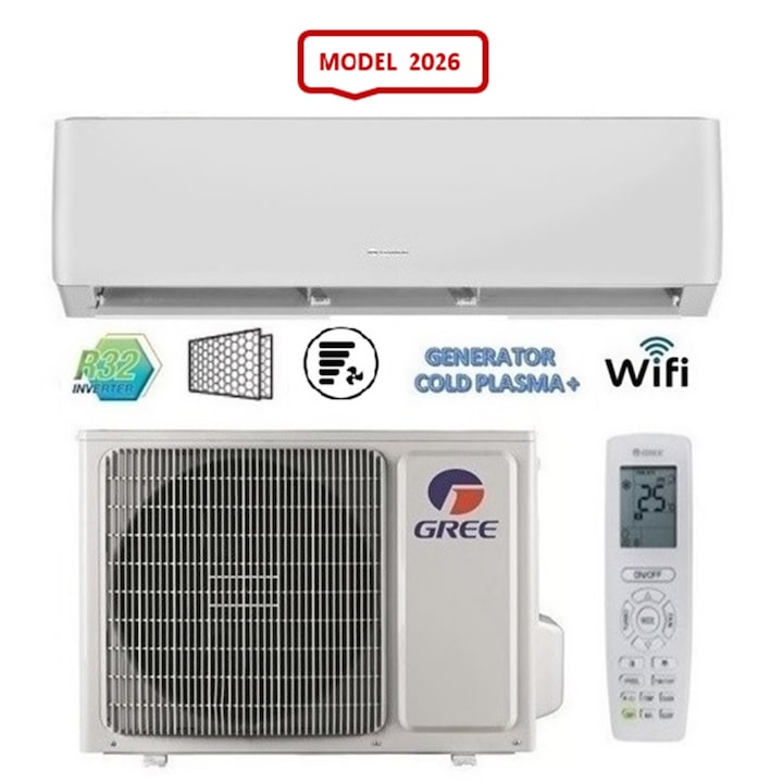 Aer conditionat Gree pulsar 12000btu, Wifi, kit de instalare inclus an 2026