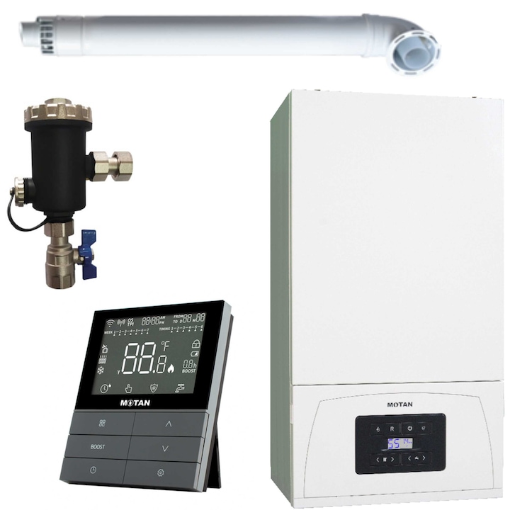 Set Centrala termica 24 kw Motan Condens 050 + Termostat fara fir TH510-RTS + Filtru antimagnetia 10000 gauss
