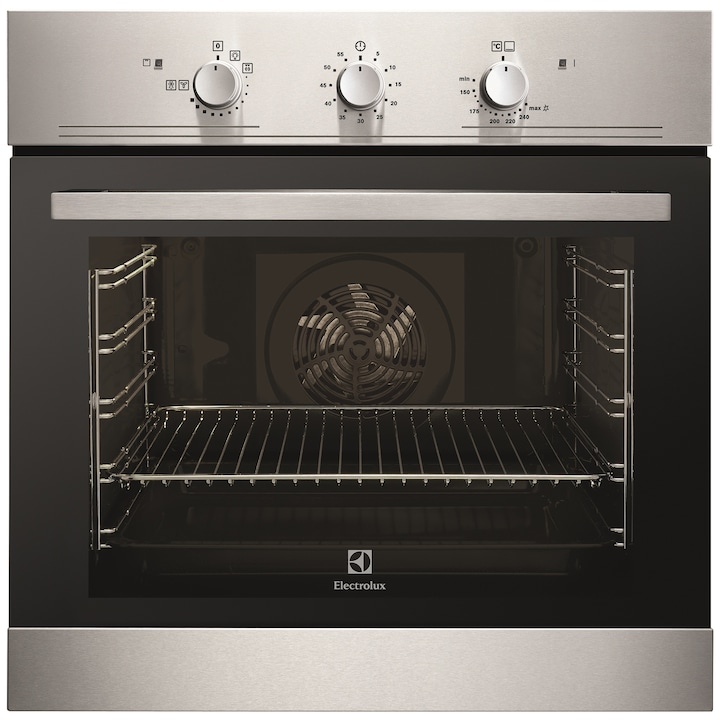 Cuptor incorporabil Electrolux EOG2102AOX, Gaz, 68 l, Multifunctional, Autocuratare catalitica, Grill, Clasa A+, Inox antiamprenta