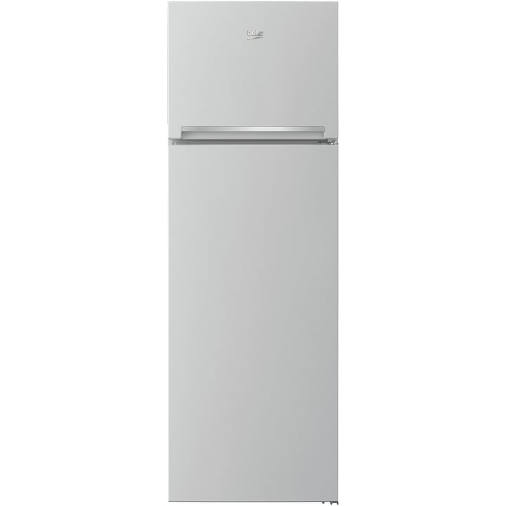 Frigider cu doua usi Beko RDSA310M40SN, 306 l, Clasa E, Cooling Fan, Safety Glass, H 175 cm, Argintiu