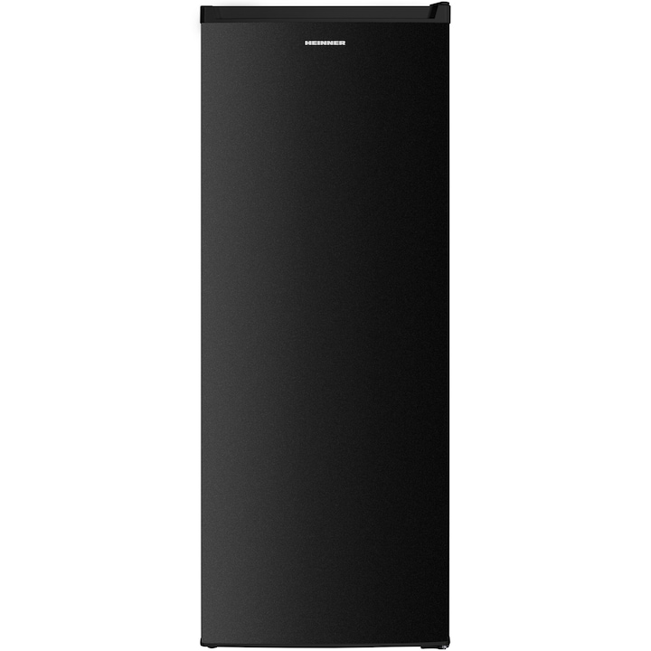 Congelator Heinner HFF-HM168BKE++, 168 l, Control mecanic, 5 sertare, Clasa E, H 142.6 cm, Negru