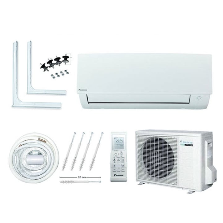 Aparat de aer conditionat Daikin Sensira Bluevolution Entry Level 12000 btu wi-fi inclus + kit pentru montaj si accesorii complet