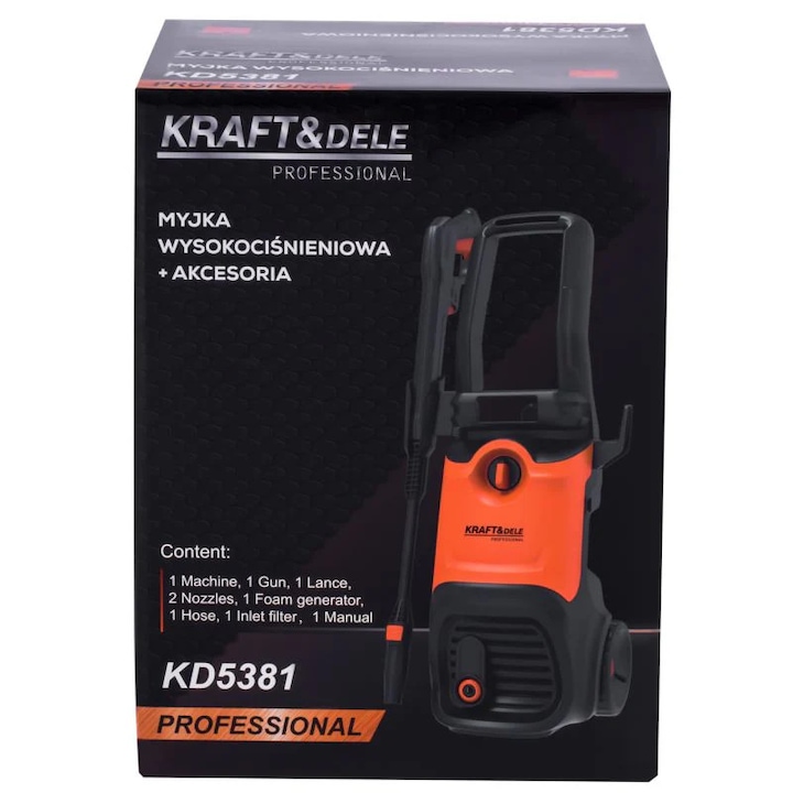 Aparat de spalat cu presiune, Kraft&Dele KD5381, 3000 W, 240 bar, set complet