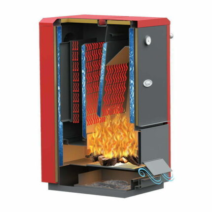 Cazan lemne CBW 35kW – randament 90%