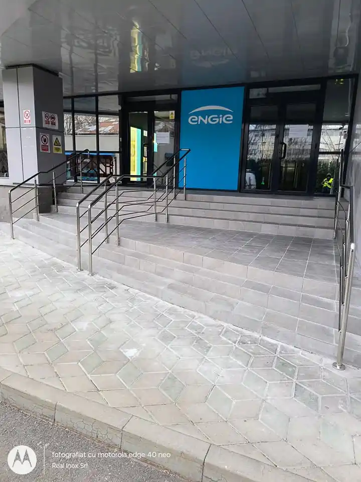 Balustradă inox scări exterioare - lucrare Real Inox 22