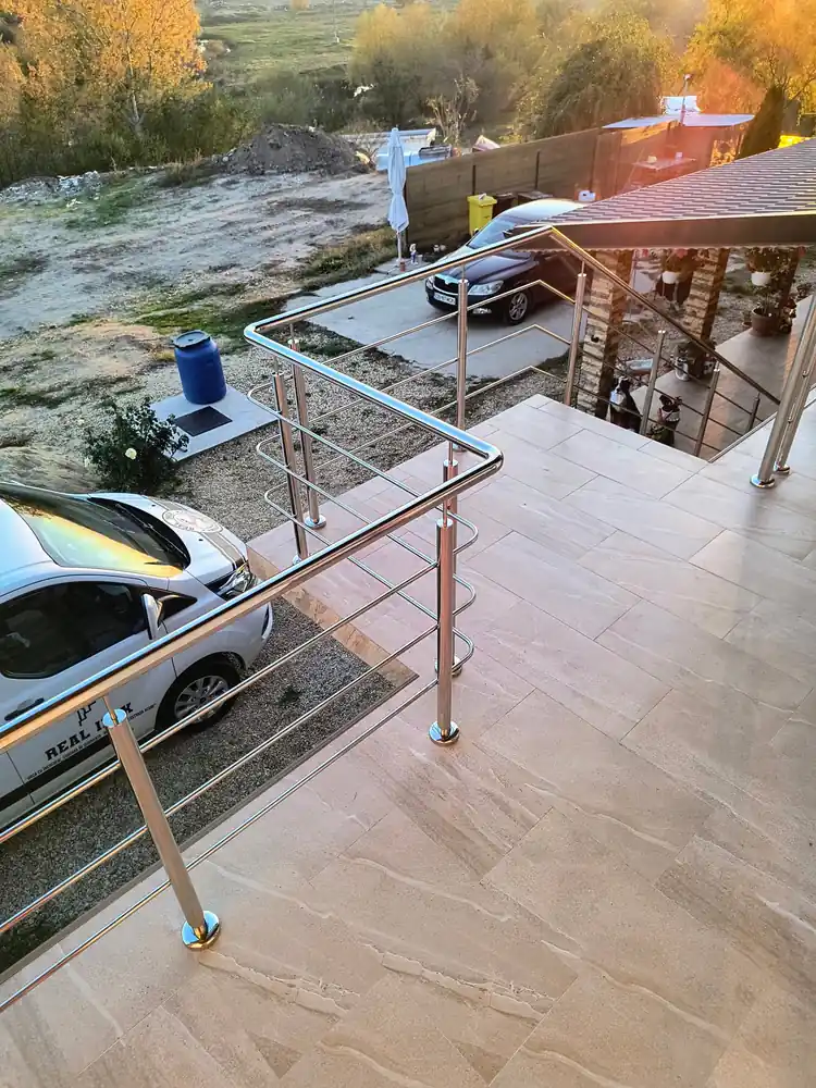 Balustradă inox terasă - lucrare Real Inox 25