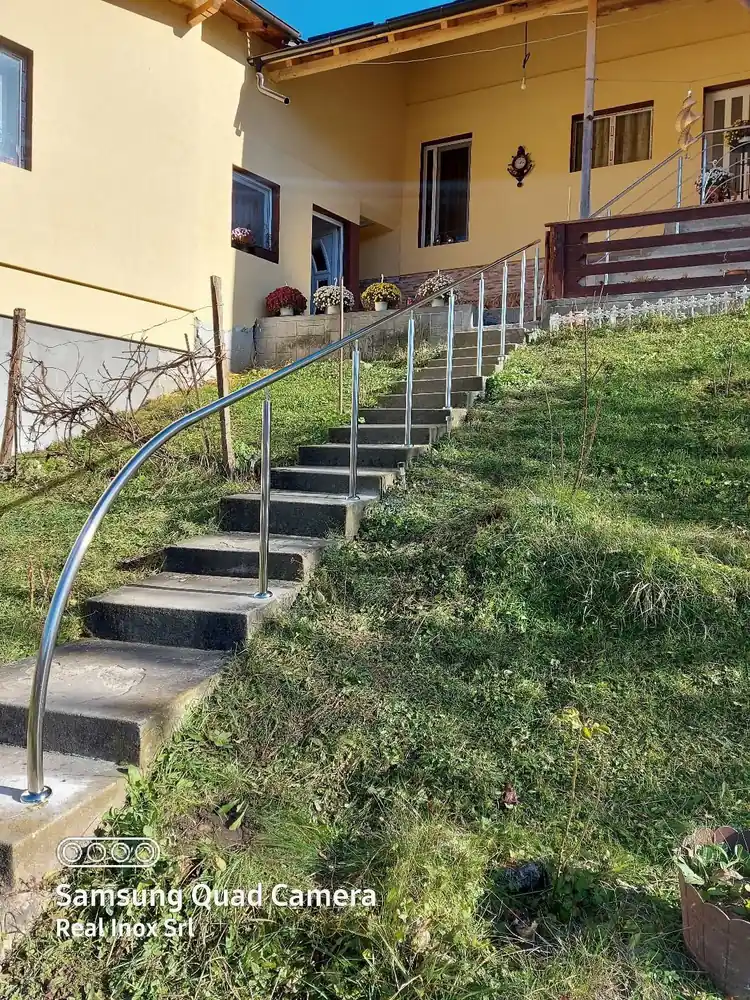Balustradă inox scări exterioare - lucrare Real Inox 7