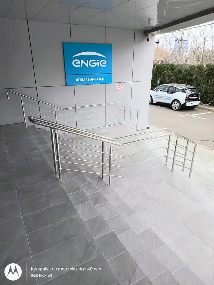 Balustradă inox scări exterioare - lucrare Real Inox 21