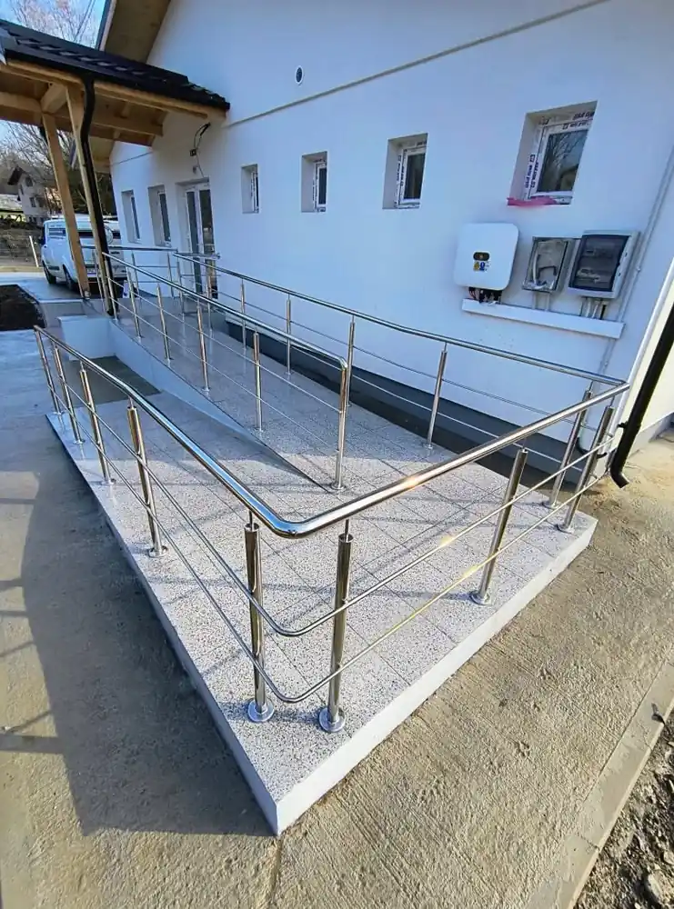 Balustradă inox scări exterioare - lucrare Real Inox 30