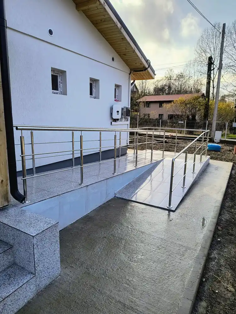 Balustradă inox scări exterioare - lucrare Real Inox 32