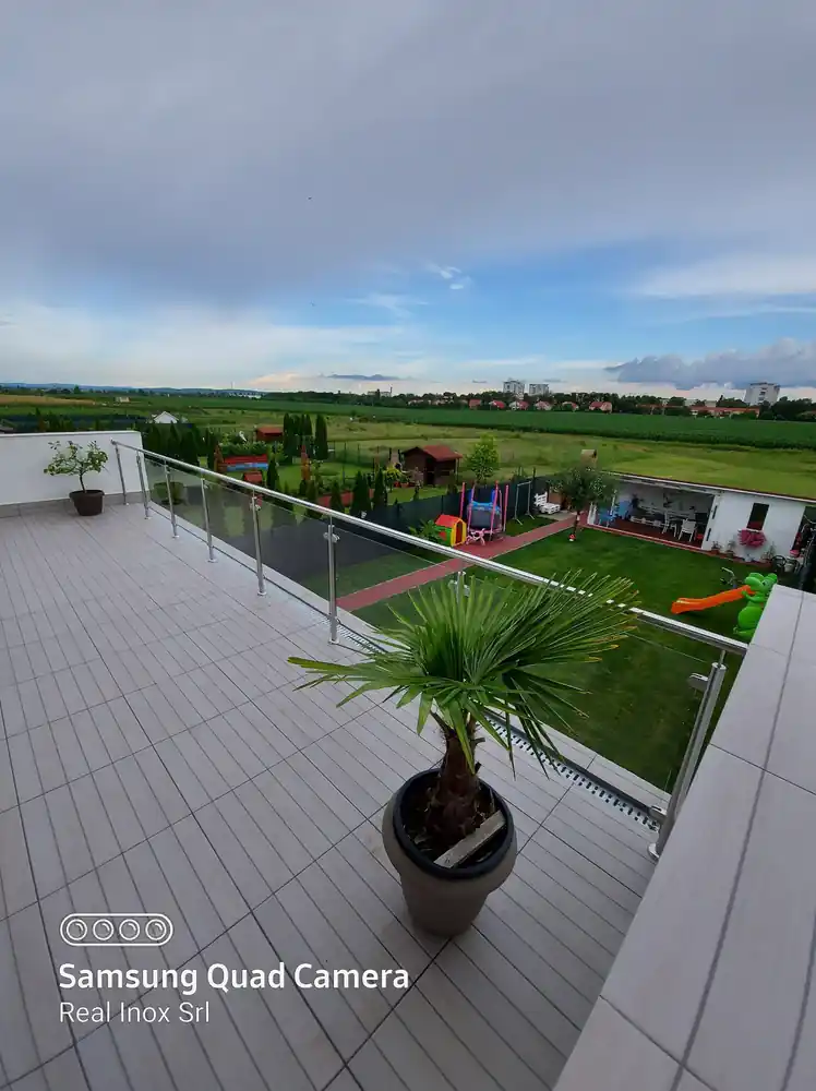 Balustradă inox terasă - lucrare Real Inox 2